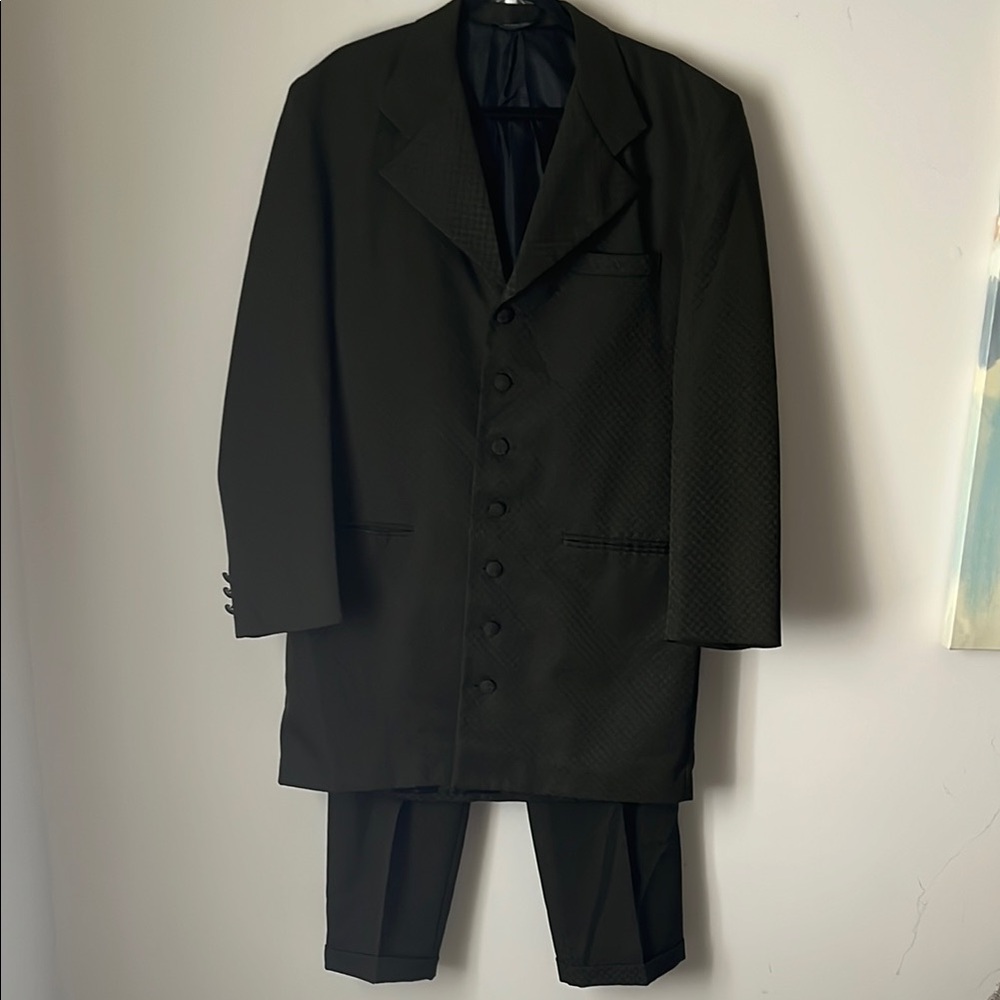 Classic Retro Large & Pant 34/32 Dark Green Men's Suit